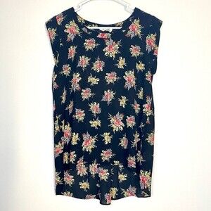 Everleigh Black Floral Flowy Top Blouse Size XS